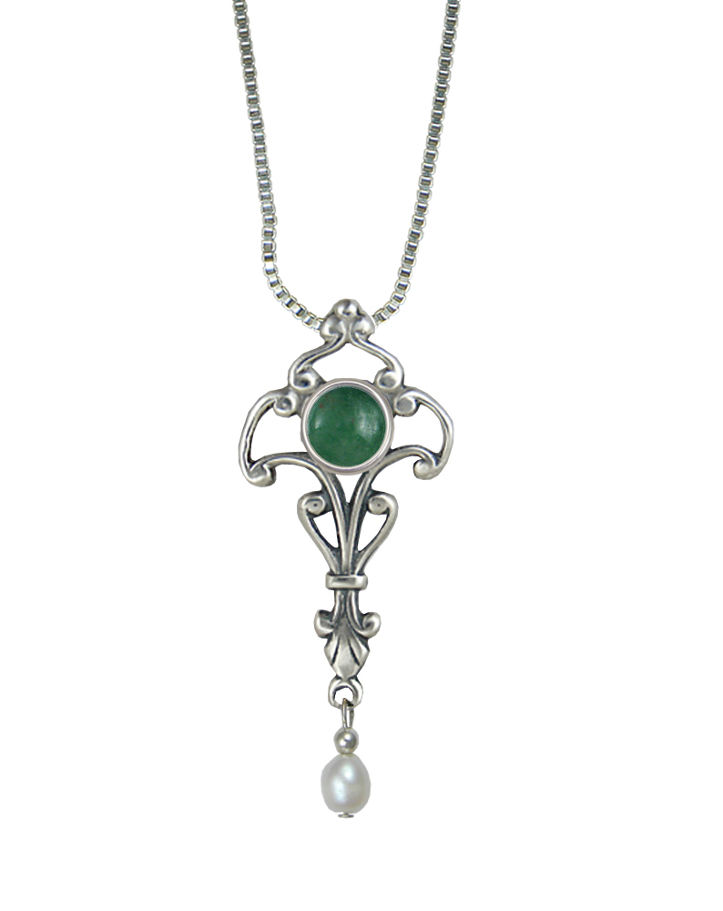Sterling Silver Necklace With Jade